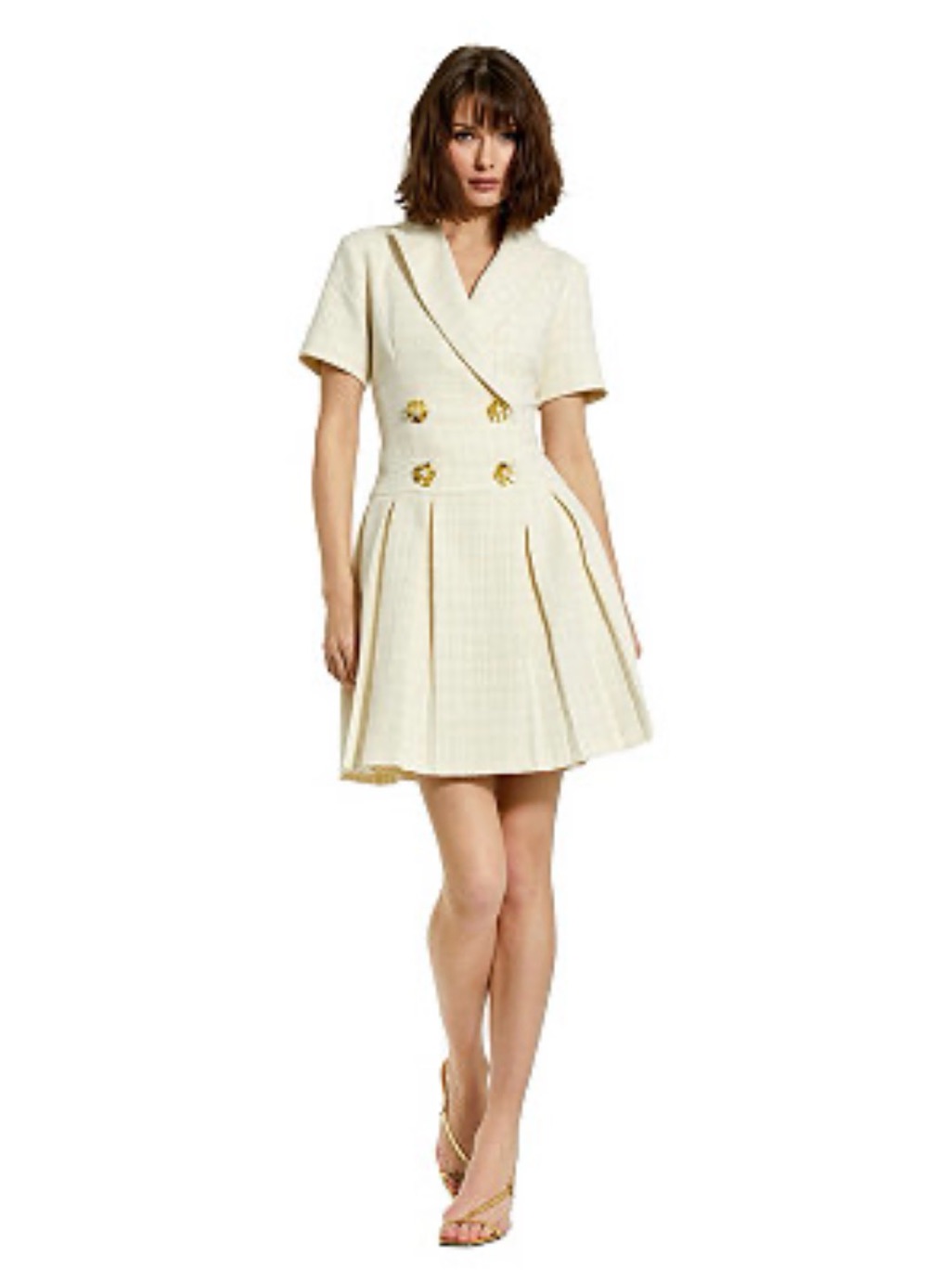 Nwt Mac Duggal Short Sleeve V Neck Blazer Mini Dress *Missing 1 Pearl In Button*